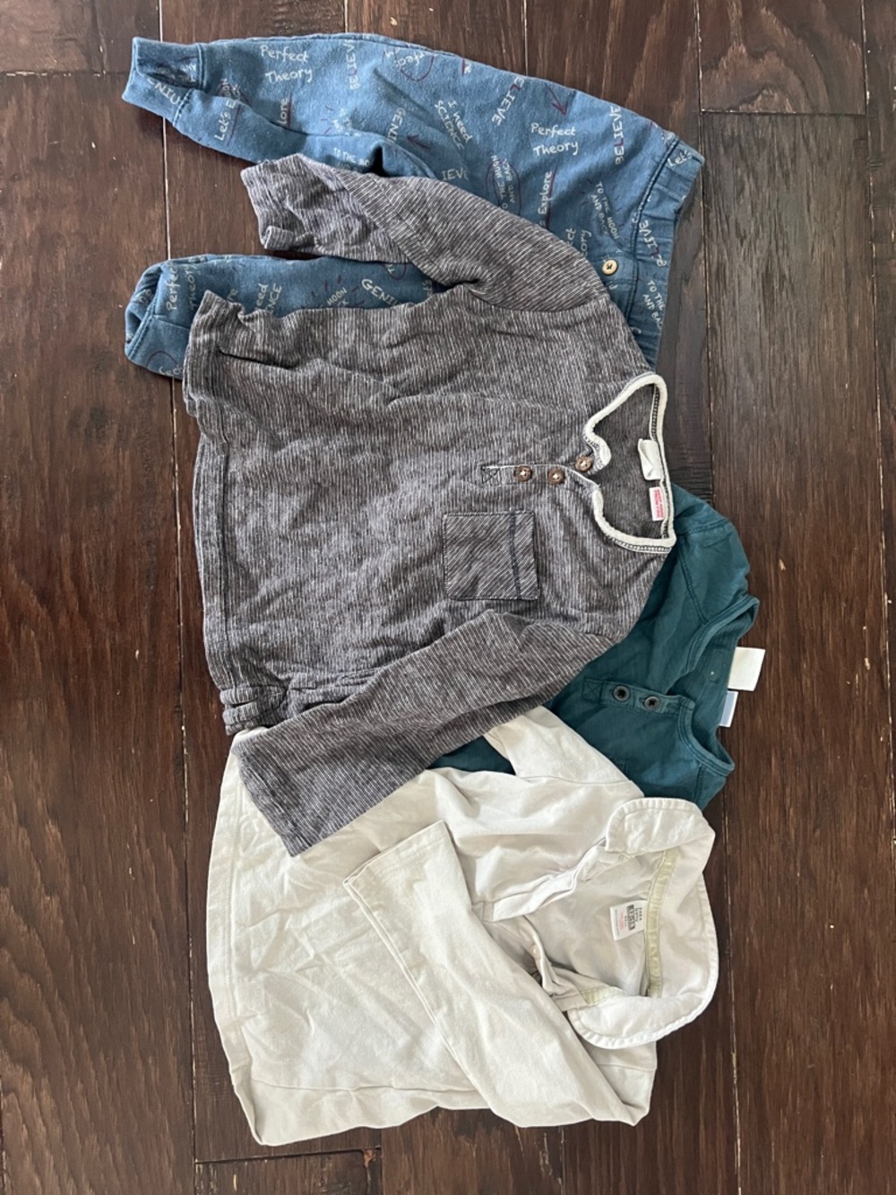 Zara Baby Light Gray Button-Up Shirt